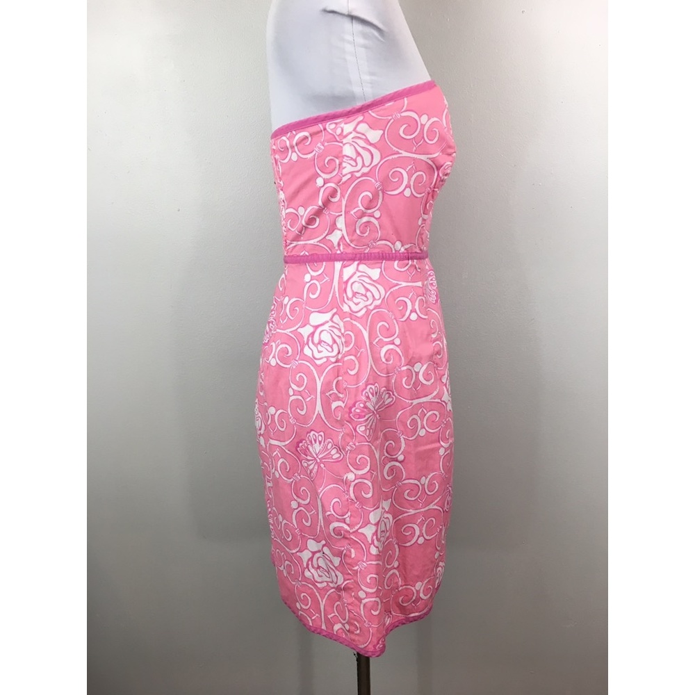 Lilly Pulitzer 6 Pink strapless butterfly dress - Picture 2 of 8